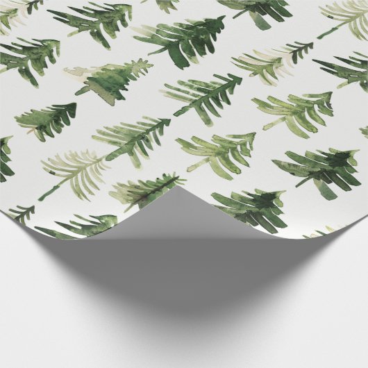 Weihnachtsbaum Grüne Pine Tree Geschenkpapier (Ecke)
