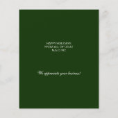 Weihnachtsbaum Grüne Weihnachtskarte (Rückseite)