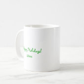 Weihnachtsbaum Grüner Foto Rahmen Kaffeetasse (Vorderseite Links)