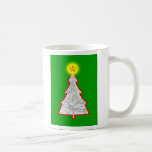 Weihnachtsbaum Grüner Foto Rahmen Kaffeetasse (Rechts)