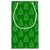 Weihnachtsbaum Grüner Hintergrund Geschenktasche Kleine Geschenktüte (Rückseite)
