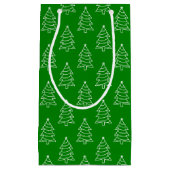 Weihnachtsbaum Grüner Hintergrund Geschenktasche Kleine Geschenktüte (Vorderseite)