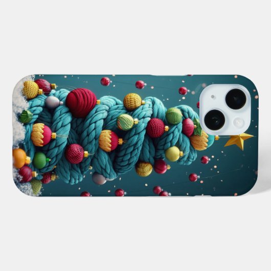 Weihnachtsbaum Grüner Roter Weihnachtsbaum Case-Mate iPhone Hülle (Rückseite (Horizontal))