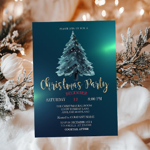 Weihnachtsbaum, Grünes Weihnachtsunternehmen Party Einladung