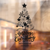 Weihnachtsbaum Gruß Merry alles Custom Fensteraufkleber (Blatt 2)