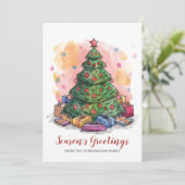 Weihnachtsbaum | Grüße der Jahreszeit Feiertagskarte (Stehend Vorderseite)