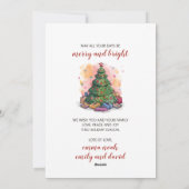 Weihnachtsbaum | Grüße der Jahreszeit Feiertagskarte (Rückseite)