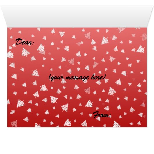 Weihnachtsbaum-Grußkarte (Innenansicht Horizontal (Unten))