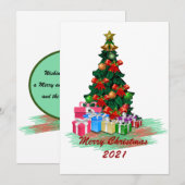 Weihnachtsbaum-Grußkarte Einladung (Vorne/Hinten)