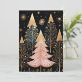 Weihnachtsbaum-Grußkarte Feiertagskarte (Stehend Vorderseite)