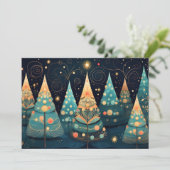 Weihnachtsbaum-Grußkarte Feiertagskarte (Stehend Vorderseite)