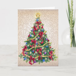Weihnachtsbaum - Grußkarte Feiertagskarte