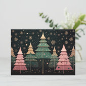 Weihnachtsbaum-Grußkarte Feiertagskarte (Stehend Vorderseite)