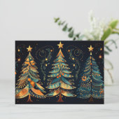 Weihnachtsbaum-Grußkarte Feiertagskarte (Stehend Vorderseite)