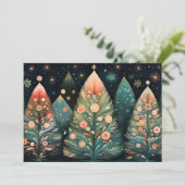 Weihnachtsbaum-Grußkarte Feiertagskarte (Stehend Vorderseite)