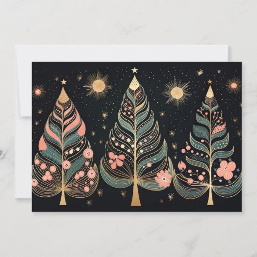 Weihnachtsbaum-Grußkarte Feiertagskarte (Vorderseite)