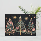 Weihnachtsbaum-Grußkarte Feiertagskarte (Stehend Vorderseite)