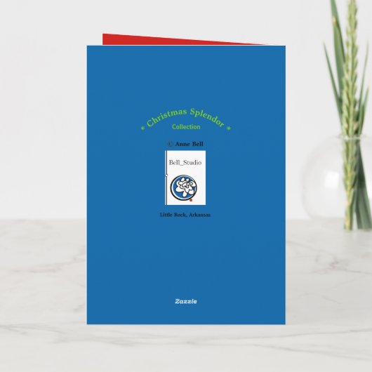 Weihnachtsbaum-Grußkarte Feiertagskarte (Rückseite)