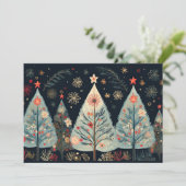 Weihnachtsbaum-Grußkarte Feiertagskarte (Stehend Vorderseite)