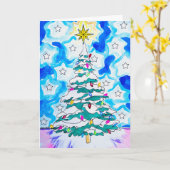 Weihnachtsbaum-Grußkarte Karte (Gelbe Blume)