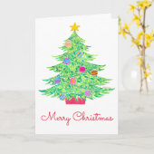 Weihnachtsbaum-Grußkarte Karte (Gelbe Blume)