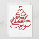 Weihnachtsbaum-Grußkarte mit hohen Absätzen Feiertagskarte (Rückseite)