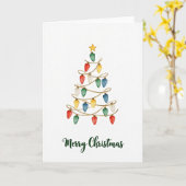 Weihnachtsbaum-Grußkarte mit Lichtern Karte (Gelbe Blume)