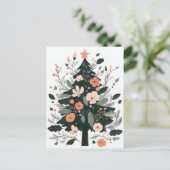 Weihnachtsbaum-Grußkarte Postkarte (Stehend Vorderseite)