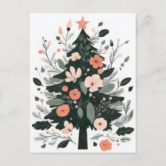 Weihnachtsbaum-Grußkarte Postkarte (Vorderseite)