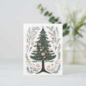Weihnachtsbaum-Grußkarte Postkarte (Stehend Vorderseite)