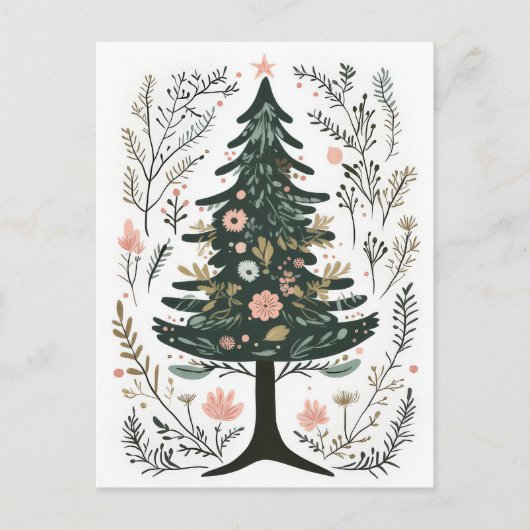 Weihnachtsbaum-Grußkarte Postkarte (Vorderseite)