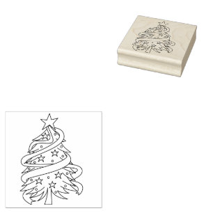 Weihnachtsbaum Gummistempel