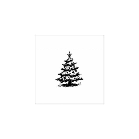 Weihnachtsbaum  gummistempel (Prägung)