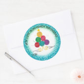 Weihnachtsbaum-Häkelhaken Runder Aufkleber (Umschlag)