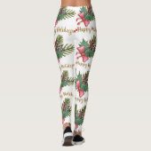 Weihnachtsbaum Handprint Kunst Leggings (Rückseite)