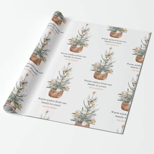 Weihnachtsbaum | Happy Holiday Geschenkpapier (Ungerollt)