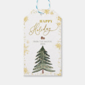 Weihnachtsbaum Happy Holiday Gift Tags Geschenkanhänger (Vorderseite)