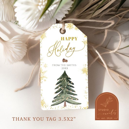 Weihnachtsbaum Happy Holiday Gift Tags Geschenkanhänger