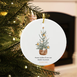 Weihnachtsbaum | Happy Holiday Keramik Ornament