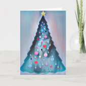 Weihnachtsbaum-Happy Holidays Karte (Vorderseite)