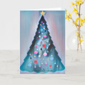 Weihnachtsbaum-Happy Holidays Karte (Gelbe Blume)