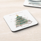 Weihnachtsbaum Hartkunststoff-Untersetzer - Set vo Getränkeuntersetzer (Linke Seite)