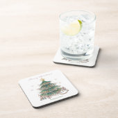 Weihnachtsbaum Hartkunststoff-Untersetzer - Set vo Getränkeuntersetzer (Rechte Seite)