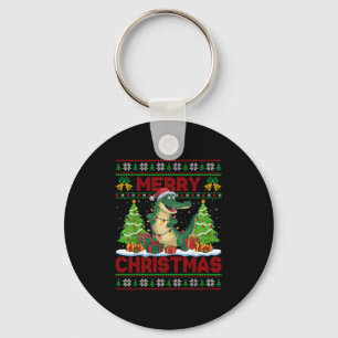 Weihnachtsbaum hässlicher Stil Weihnachtsmannhut A Schlüsselanhänger