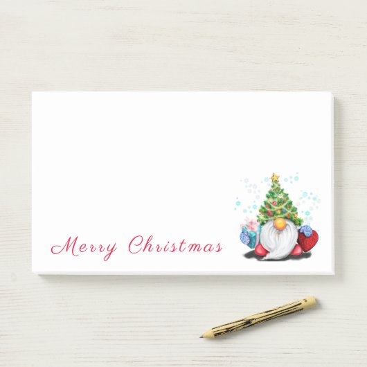 Weihnachtsbaum Hat Gnome Post it Notes Post-it Klebezettel (Auf Schreibtisch)