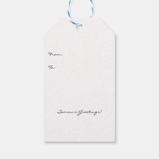 Weihnachtsbaum Hats Pattern Mittel Geschenkanhänger (Rückseite)