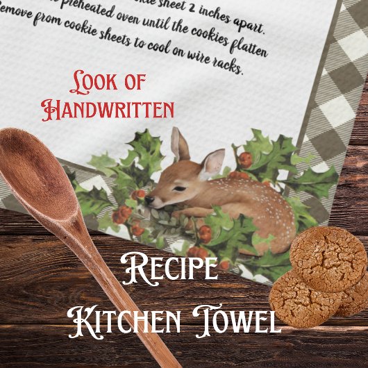 Weihnachtsbaum Heilige Rezept Beige Kariert Geschirrtuch