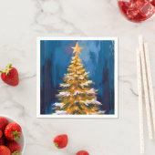 Weihnachtsbaum Helle Stern Wasserfarbe Serviette (Beispiel)
