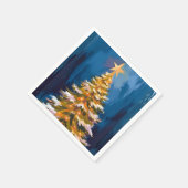 Weihnachtsbaum Helle Stern Wasserfarbe Serviette (Ecke)