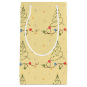 Weihnachtsbaum Hellgelbe kleine Geschenktasche Geschenktüte (Vorderseite)
